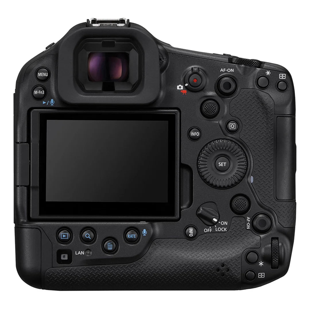 Rear image of the Canon EOS R1.