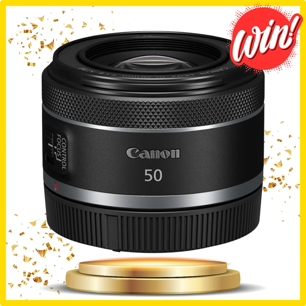 Win a Canon RF 50mm f/1.8 STM Lens.