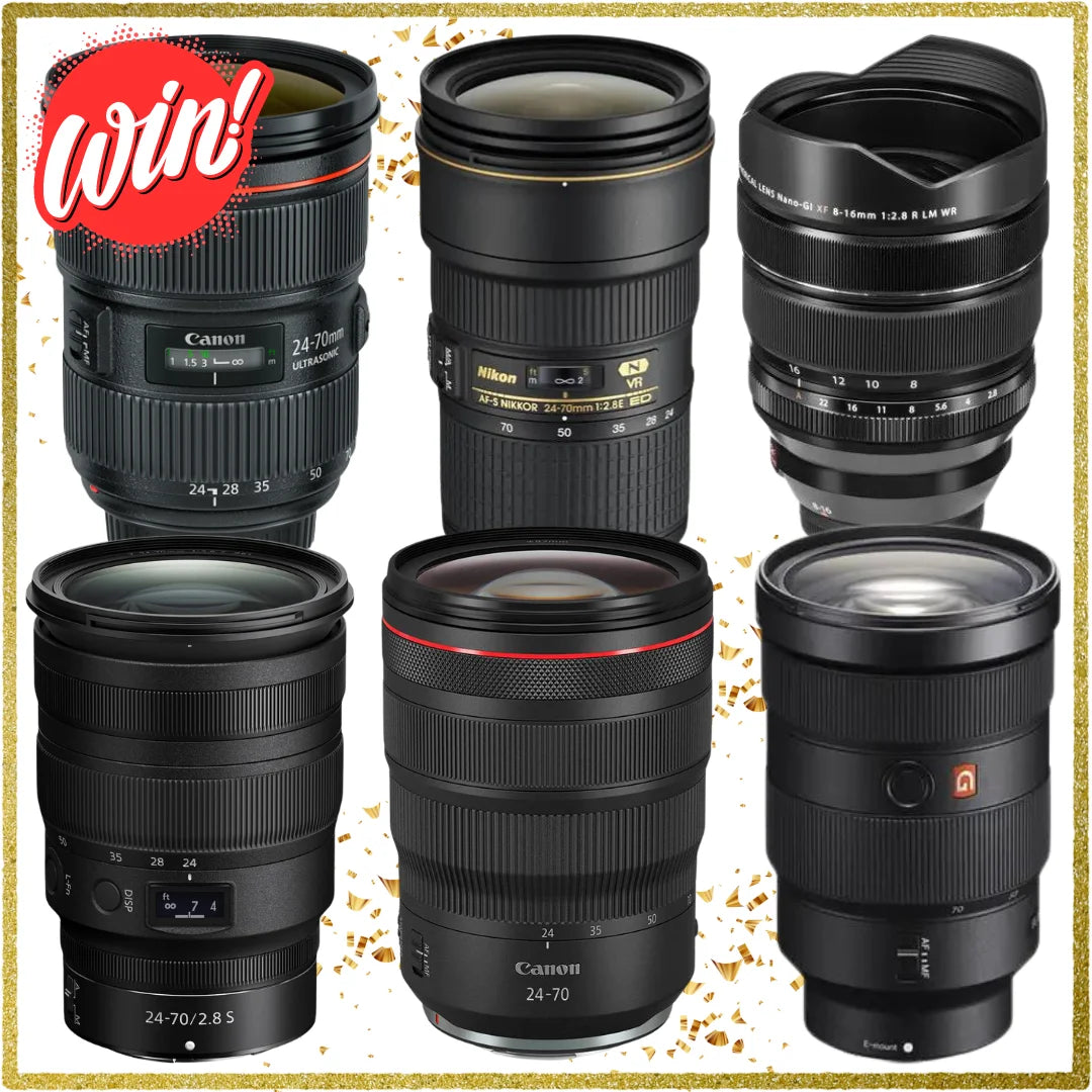 Enter for a chance to win a professional camera lens from Canon, Nikon, Sony and Fujifilm.