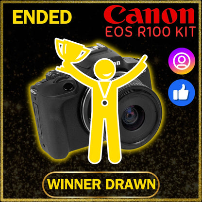 Winner drawn. Congratulations to Robert M (Instagram follower) from Sault Ste Marie, Ontario, Canada. He won a Canon R100 camera kit from us.